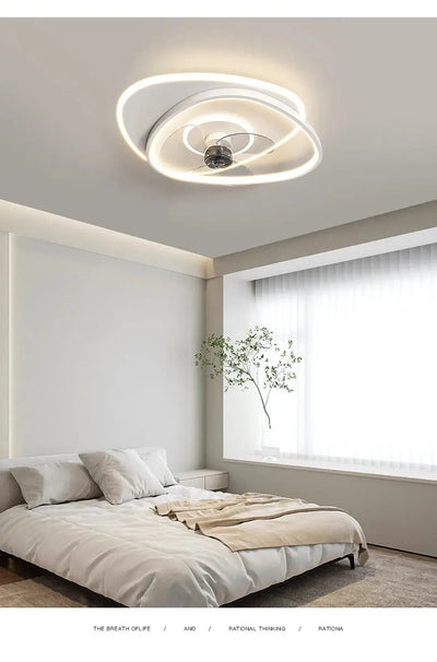 Plafonnier LED avec Ventilateur Intégré – Confort Moderne et Design Silencieux Luminaire Paris