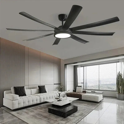 Ventilateur de Plafond Noir – Grand Diamètre avec Télécommande et Moteur DC Luminaire Paris