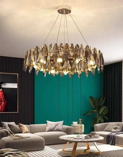 Lustre en Cristal Léger à Réglage Intelligent – Éclat Moderne et Raffinement Connecté Luminaire Paris