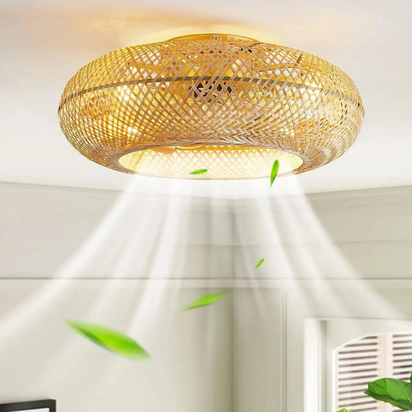 Ventilateur Plafond Bambou Luxe