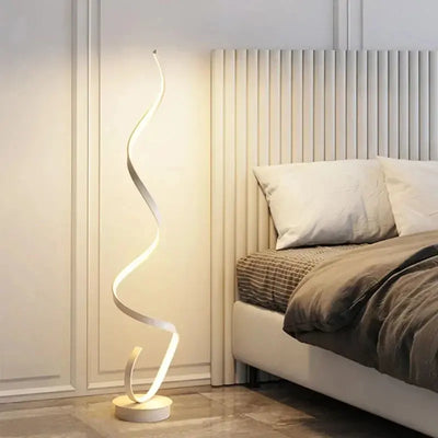 Lampadaire LED Moderne Spirale – Élégance Sculpturale &amp; Éclairage Design Luminaire Paris