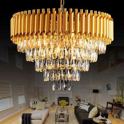 Lustre Moderne en Cristal – Élégance et Raffinement Contemporain Luminaire Paris