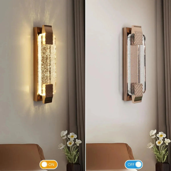 Élégante Lampe Murale Cristal