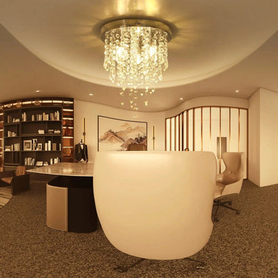 Plafonnier Cristal Chromé G9 – Élégance Contemporaine pour un Intérieur Raffiné Luminaire Paris