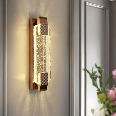 Applique Murale LED Cristal Doré – Élégance Moderne et Ambiance Chaleureuse Luminaire Paris