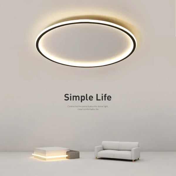 Plafonnier LED Nordique Circulaire Luxe