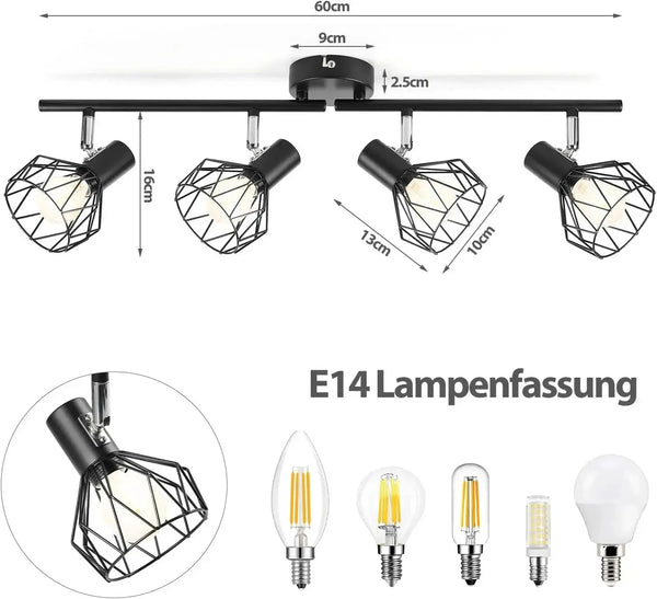 Ensemble de Spots LED Orientables E14 – Éclairage Polyvalent et Moderne pour Cuisine, Salon ou Couloir Luminaire Paris