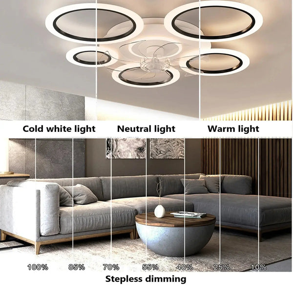Élégance Fan Lumineux