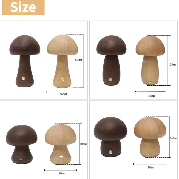 Lampe Champignon Bois Moderne