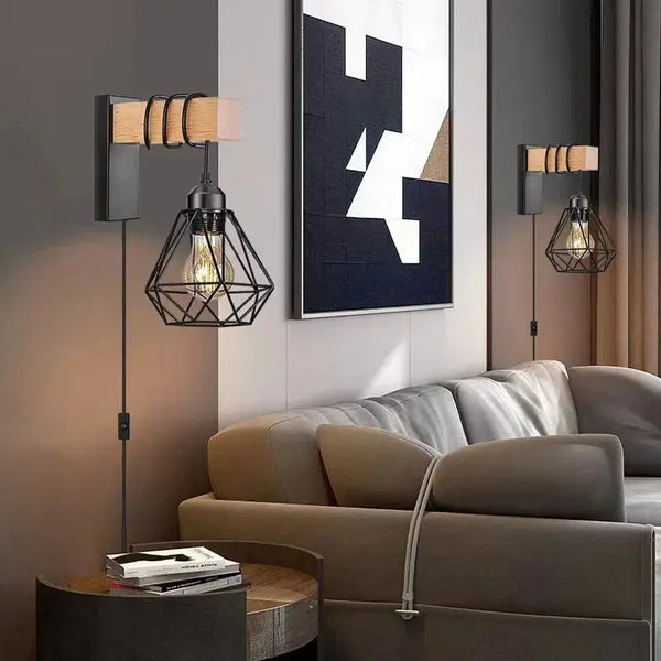 Applique Murale Vintage en Fer Forgé–Élégance Rétro pour Chambre et Salon Luminaire Paris