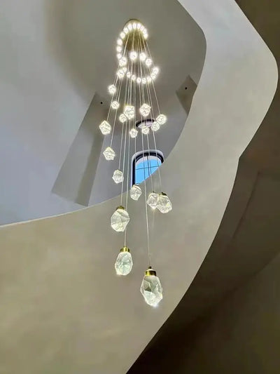Lustre LED de Luxe Moderne – Suspension Design pour Villa, Salon, Salle à Manger ou Escalier Luminaire Paris