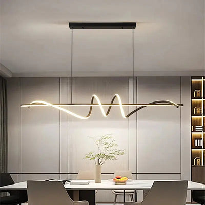 Suspension LED Minimaliste Noire et Blanche – Élégance Contemporaine Luminaire Paris