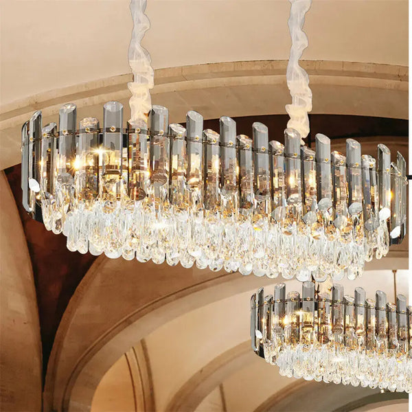 Lustre Moderne en Cristal – Suspension LED Élégante pour Salon et Salle à Manger Luminaire Paris