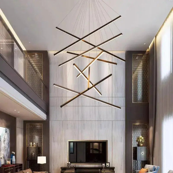 Lustre de Plafond Moderne LED – Design Élégant et Polyvalent pour Escaliers, Loft et Villas Luminaire Paris