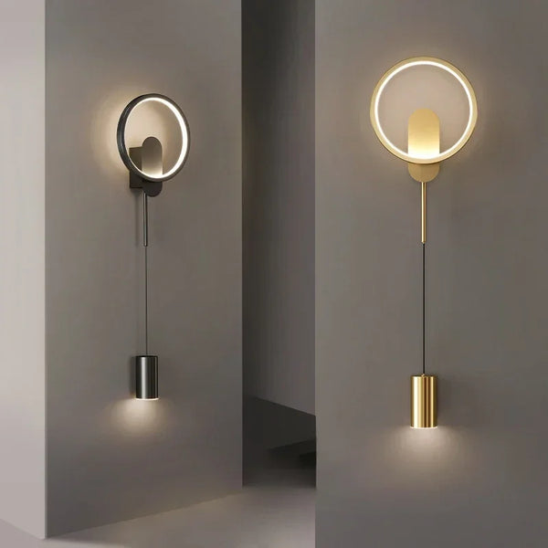 Applique Murale Noir & Or LED