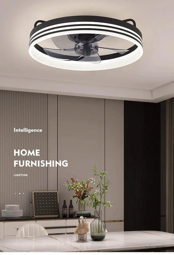 Ventilateur de Plafond Moderne avec Lumière LED et Télécommande – Sophistication et Confort par Luminaire Paris Luminaire Paris
