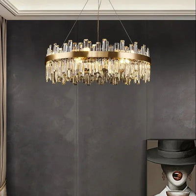 Lustre en Cristal K9 Moderne – Éclat Minimaliste et Raffinement Contemporain Luminaire Paris