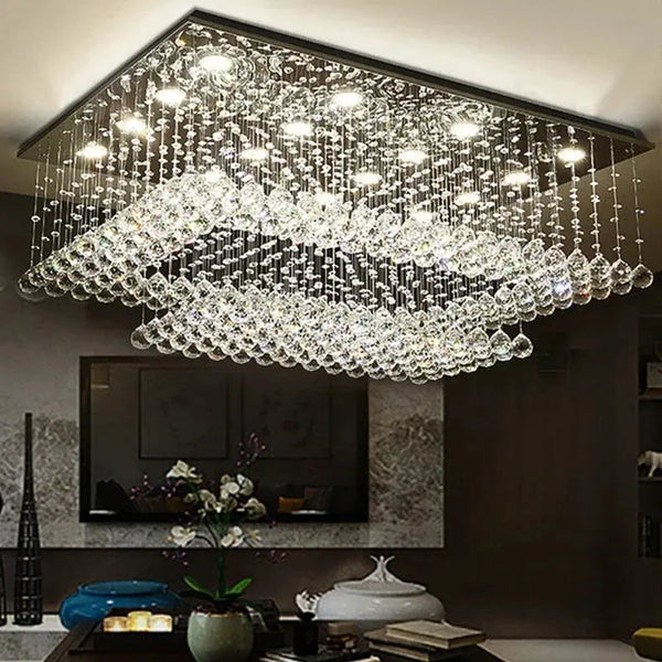 Élégant Lustre Cristal Moderne