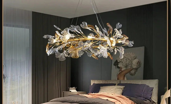 Élégant Lustre Cristal Suspendu