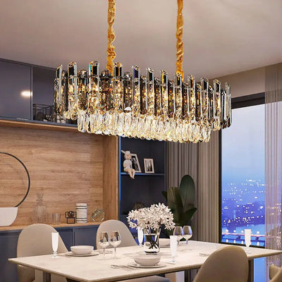 Lustre Moderne en Cristal – Suspension LED Élégante pour Salon et Salle à Manger Luminaire Paris
