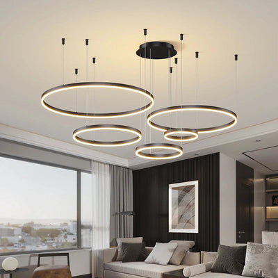 Plafonnier Moderne à LEDs Anneau Circulaire – Éclairage Design pour Intérieur Contemporain Luminaire Paris