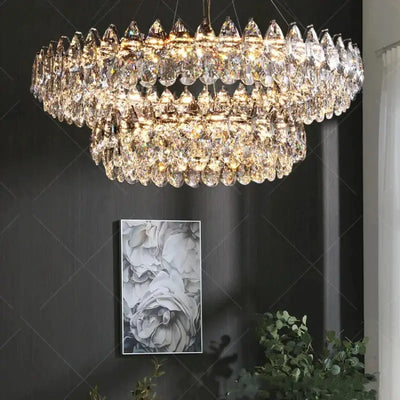 Lustre en Cristal K9 – Élégance Grand Format pour Intérieurs Sophistiqués Luminaire Paris