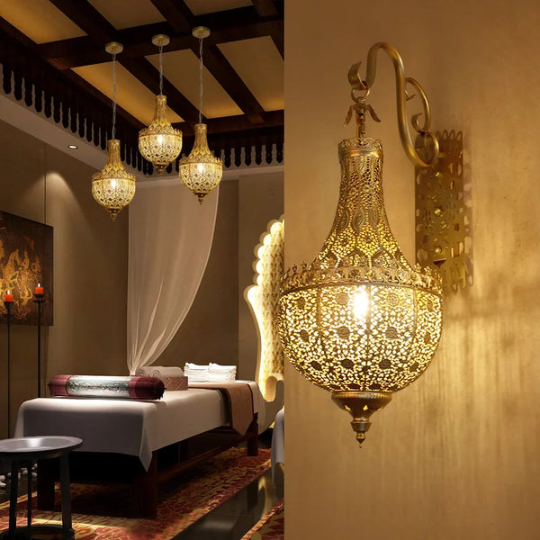 Lampe Murale Maroc Luxe Dorée