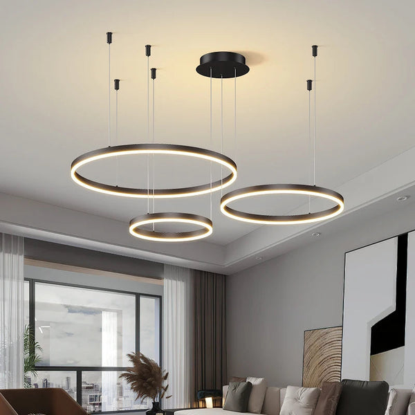 Plafonnier Moderne à LEDs Anneau Circulaire – Éclairage Design pour Intérieur Contemporain Luminaire Paris