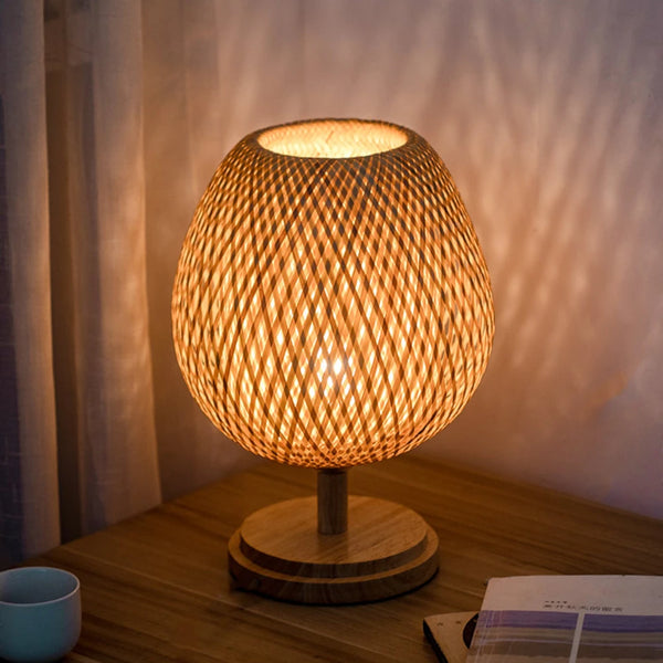 Lampe Bambou Tressée Design Moderne Ambiance