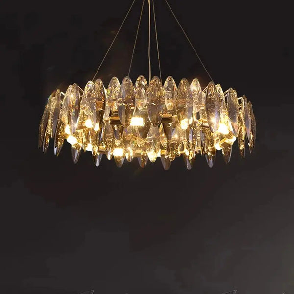 Lustre en Cristal Léger à Réglage Intelligent – Éclat Moderne et Raffinement Connecté Luminaire Paris