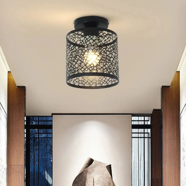 Plafonnier LED en fer forgé noir - Design nordique moderne Luminaire Paris